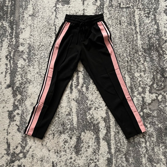 Dynamite - Women’s Black Work Joggers with Pink Stripe - XS - Picture 2 of 6